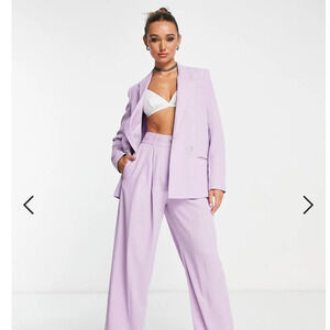 NEW $140 River Island Lavender Purple Structured Boyfriend Blazer Jacket